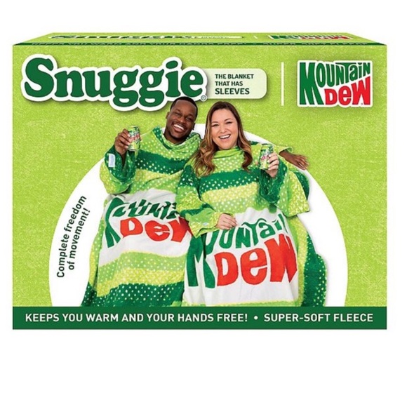 SNUGGIE Mountain Dew Green Fleece Blanket with arms brand new in box - Picture 1 of 7